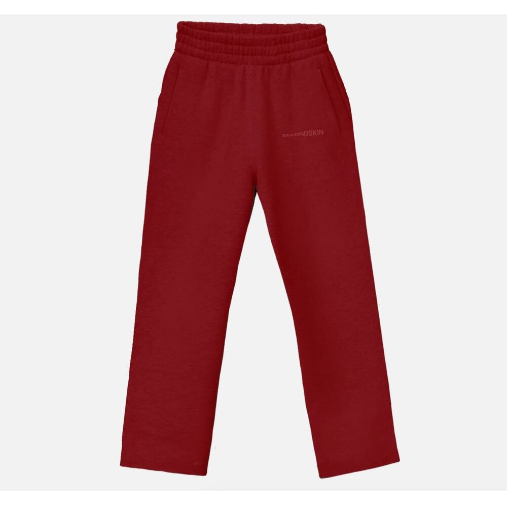 NWT Second Skin Red Classic Logo Straight Leg High-rise Sweatpants Pants, size S